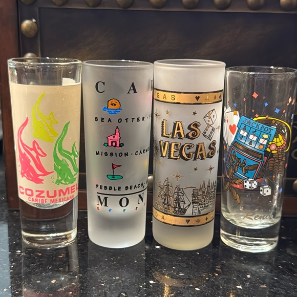 Other - Set of 8 Tall Shot Glasses- Mixed Lot